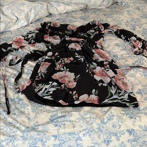 Luxology Black Floral Dress